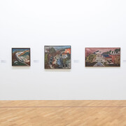 Paulo Pedro Leal, Trágico subúrbio, vista da exposição. Cortesia da Pinacoteca