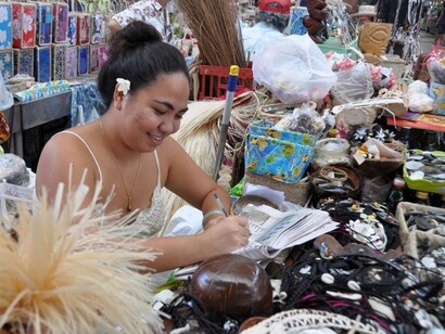 Papeete mercato centrale, Tahiti, Polinesia Francese. Foto di Giò Barbieri