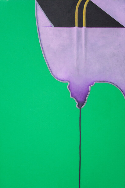 Iacopo Pesenti, Enigma, tecnica mista su tela, 90 x 50 cm, 2018