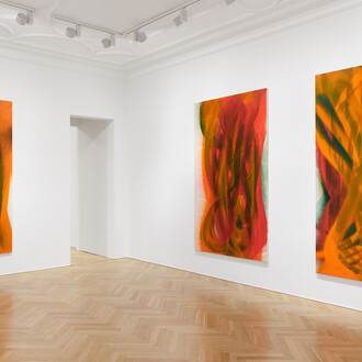 Katharina Grosse, High noon lumen, exhibition view. Courtesy of Galerie Max Hetzler