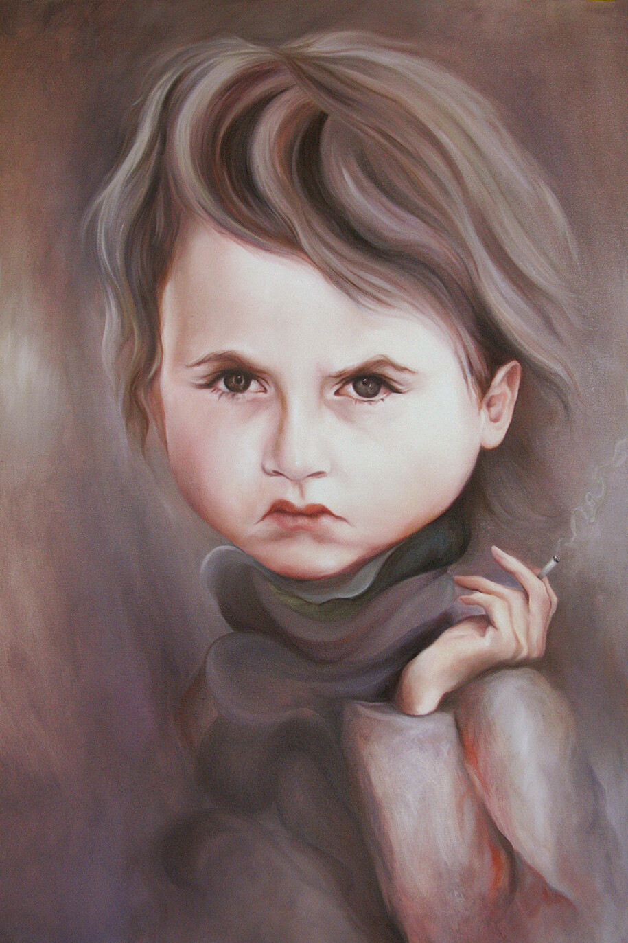 Nir Hod, Genius, 2012,Oil on canvas, 58 x 43 in / 147.3 x 109.2 cm. Courtesy Paul Kasmin Gallery, New York