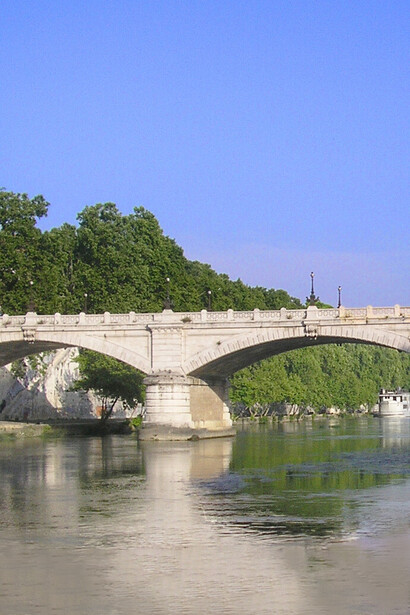 Vista del Lungotevere, Roma, Italia