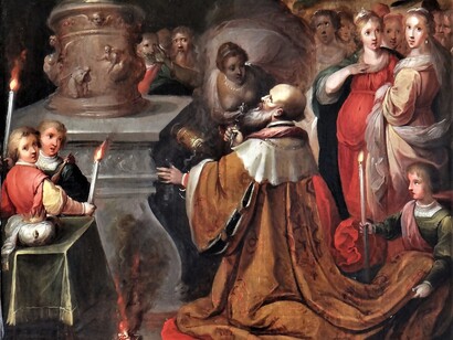 Franz Francken II, "Re Salomone che ringrazia il dio Moloch su richiesta delle sue cento mogli". Musée d'art et d'archéologie du Périgord, Francia