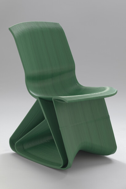 Dirk Vander Kooij (American, born 1983). Endless Flow Rocking Chair. 2011. Recycled plastic. 31 1/2 x 16 9/16 x 26 3/4″ (80 x 42 x 68 cm). The Museum of Modern Art, New York. Architecture & Design Purchase Fund.