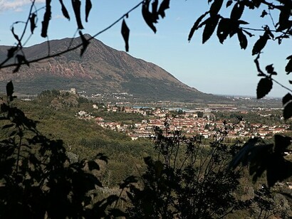 Avigliana vista dall'alto, Torino, Italia