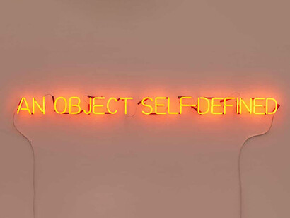 Joseph Kosuth, An object self-defined, Courtesy of the artist
