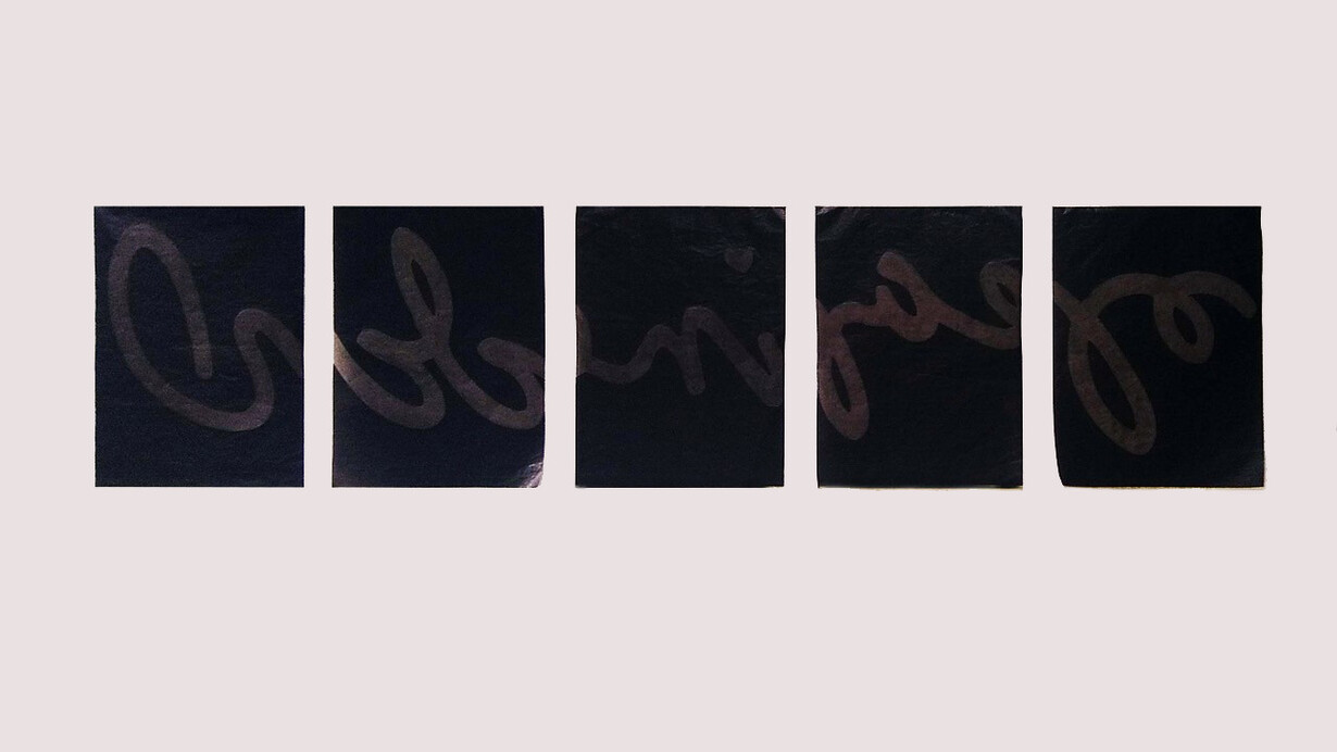 Lizi Sánchez, Nana, 2019, Drawing on carbon copy paper, 5 sheets © the artist. Courtesy Cecilia Brunson Projects