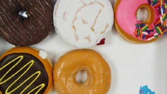 Peter Anton, Donut Selection, 2012, sculpted resin with mixed media 18 x 27 x 6 inches