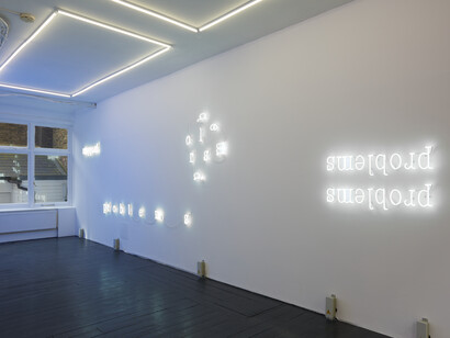 Tim Etchells, Continue without Accepting, 2023. Installation view. VITRINE Fitzrovia. Courtesy of the artist and VITRINE London/Basel. Photographer: Jonathan Bassett