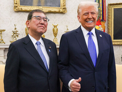 On February 7, 2025, Prime Minister Shigeru Ishiba met with U.S. President Donald Trump for a small group summit in Washington, D.C., followed by a Japan-U.S. working lunch. The meeting concluded with a joint press conference between Japan and the United States, USA