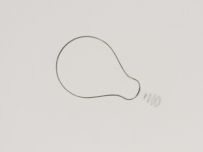 Oliver Beer, Clear Standard Classic (Leg Side), 2014, Light bulb, resin - object independant from wall, unique