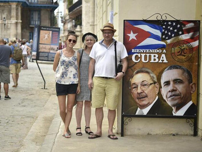 Tourists visiting Cuba