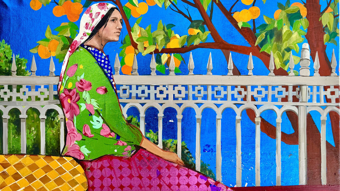 Marwa Najjar, The fence (detail), 2025. Courtesy of Artbooth Gallery