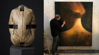 Gregor Gaida Apeirophobia and Roberto Bosisio, courtesy Galerie Martin Mertens and the artists
