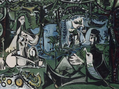 Le Déjeuner sur l’herbe d’après Manet. [3 mars 1960 - 20 août 1960]. Huile sur toile 130 x 195 cm. Dation en 1979. Inv.: MP215 © RMN-GP/Jean Gilles Berizzi © Succession Picasso 2014
