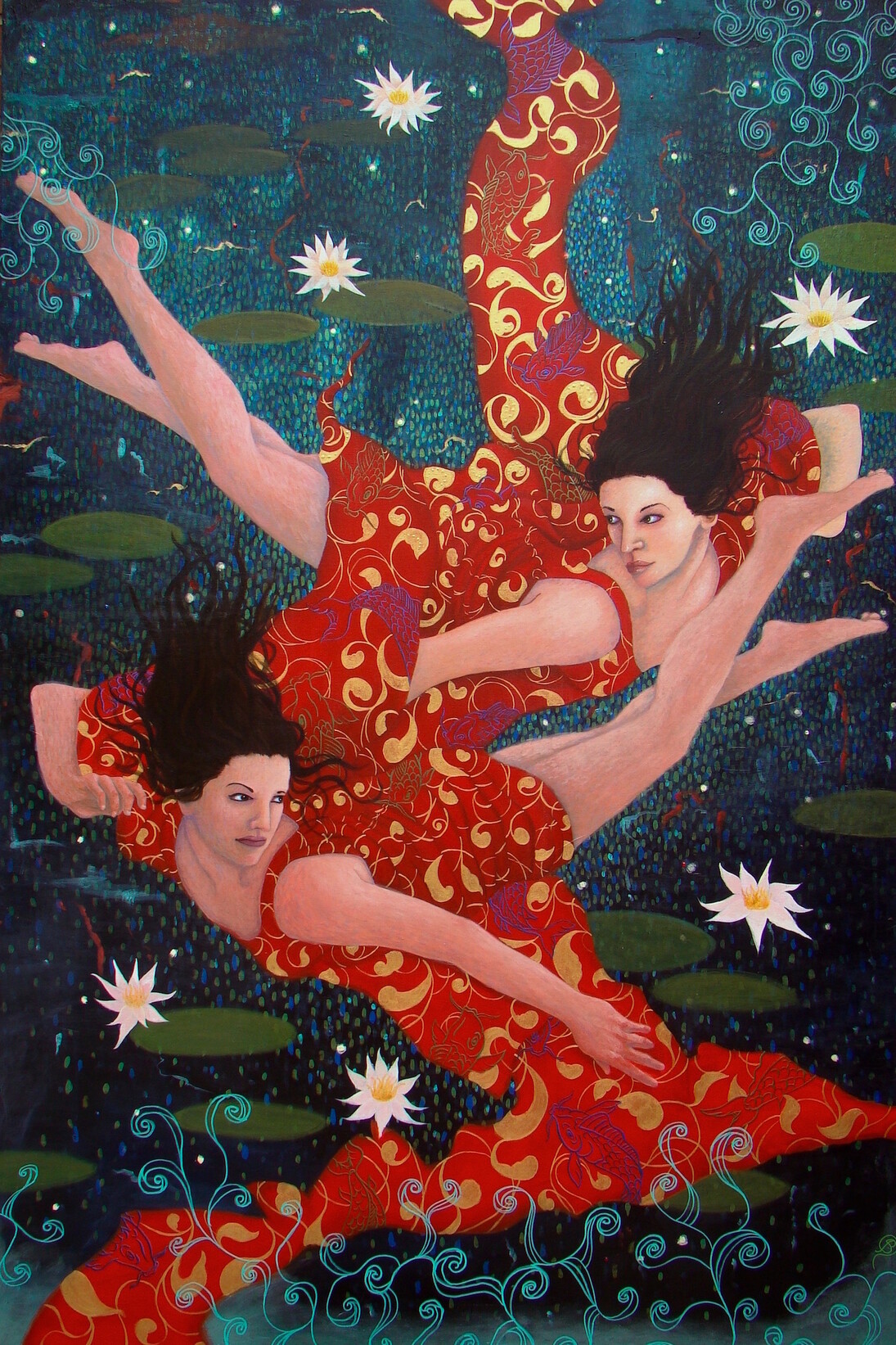 Jon Gernon - Radiant Sisters - 48” x 72” - Acrylic on canvas