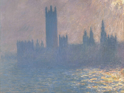 Claude Monet, The Parliament, Effect of the Sun (detail), 1903. Oil on canvas, 81.3 x 92.1 cm. Brooklyn Museum, bequest of Grace Underwood Barton, Photo by Brooklyn Museum. Courtesy of Palazzo Zabarella 