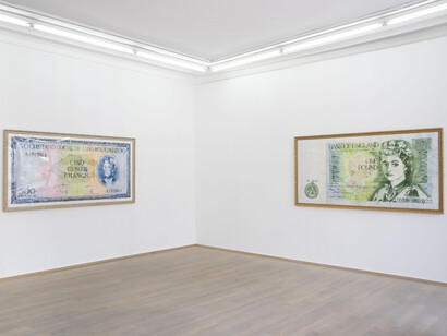 Tawan Wattuya, Money, exhibition view. Courtesy of Nosbaum Reding