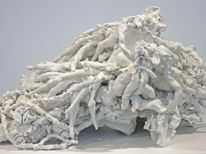 The Consciousness of an Unbearable Tragedy At Once Dreaded and Desired, Rachel Kneebone, 2013. © Rachel Kneebone. Photograph © Victoria and Albert Museum, London