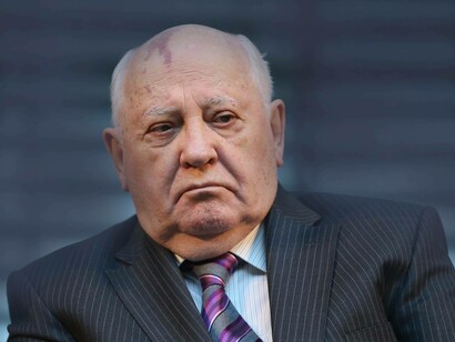 Former Soviet leader Mikhail Gorbachev in 2012 at a conference listening about the current politics in Russia