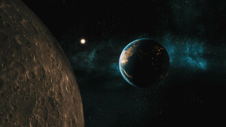 La Luna y el planeta Tierra 