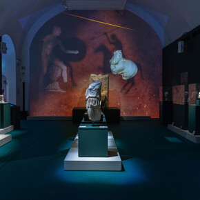 Grecia en Roma, vista de exhibición. Cortesía del Musei Capitolini