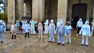 Manifestação antivacina e antipasse de saúde na França, 2021. Quando a ciência é colocada no mesmo nível de outras formas de saber, a legitimidade dos consensos científicos pode ser enfraquecida
