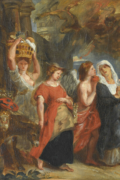 Eugène Delacroix, La fuite de Loth (detail). Courtesy of Musée national Eugène-Delacroix
