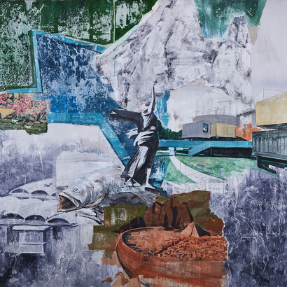 Utopian. Acrylic on canvas, 180x200 cm, 2017