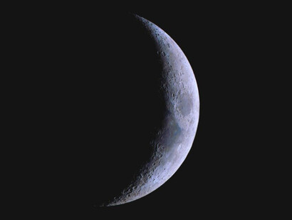 Fase lúnula creciente de la luna