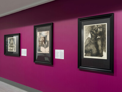 Kabuya Pamela Bowens-Saffo, From the heights, exhibition view. Courtesy of Museum of Art and Design MOAD