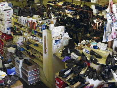 Stan Douglas, Kardynal Shoes (detail), 2010 Digital C-print mounted on Dibond aluminum, 52 x 119 1/2 inches (132.1 x 303.5 cm), Courtesy the artist and David Zwirner, New York