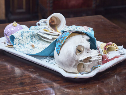 Beauty and decay coexist in ceramic works by Bertozzi & Casoni, giving lasting form to transient things, Museo Bagatti Valsecchi in Milan, Italy