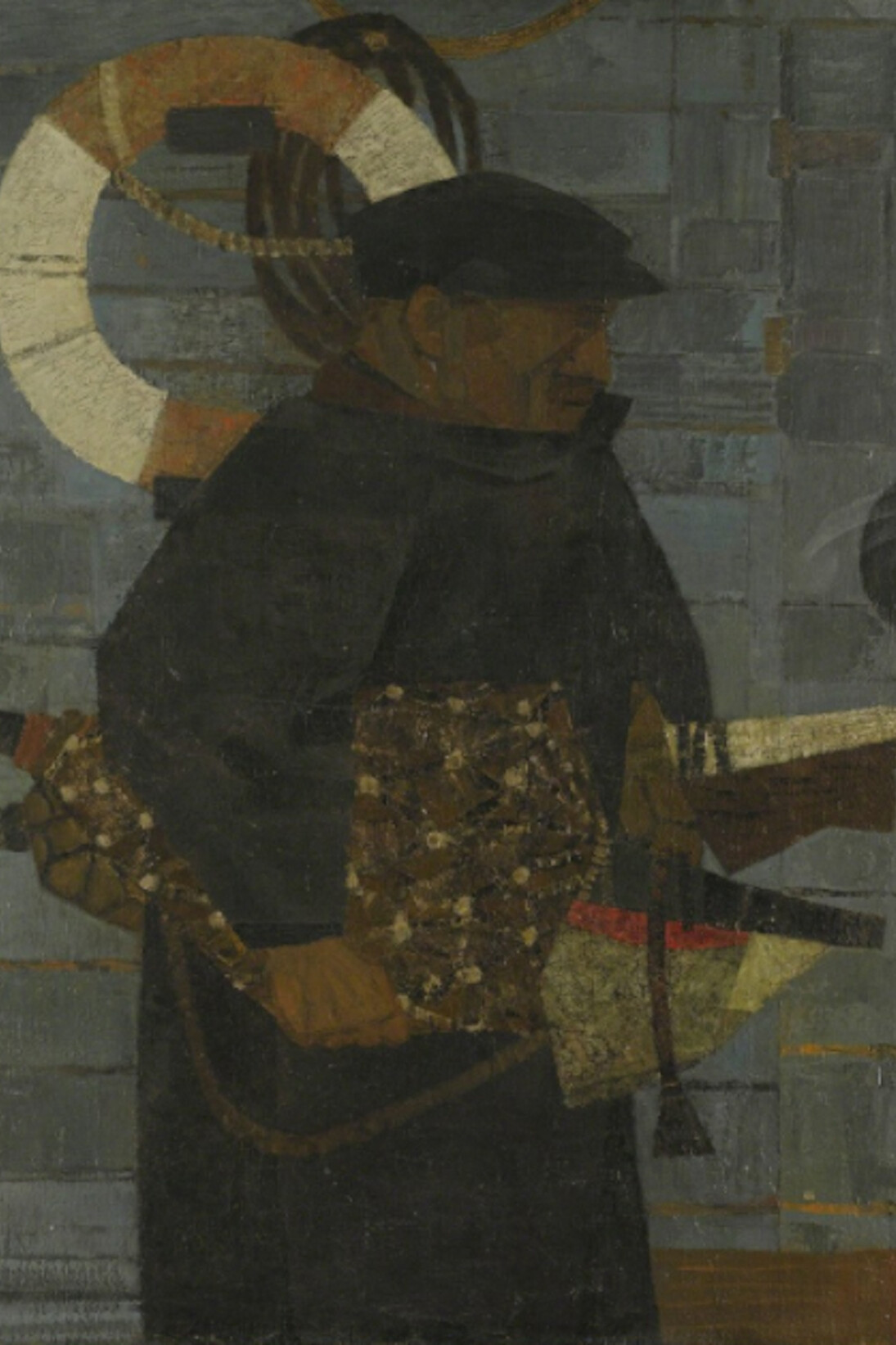 Prunella Clough, Fisherman with Floats, 1949. Courtesy of Osborne Samuel 