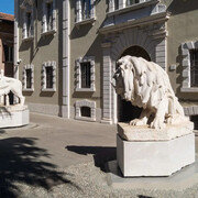 Domenico Ghidoni, Leoni, vista della mostra. Per gentile concessione della Fondazione Brescia Musei