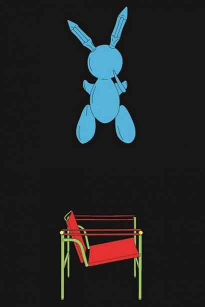 Michael Craig-Martin, Art & Design - Koons, 2012, From a set of 10 screenprints, Edition of 50, Courtesy the artist and Alan Cristea Gallery