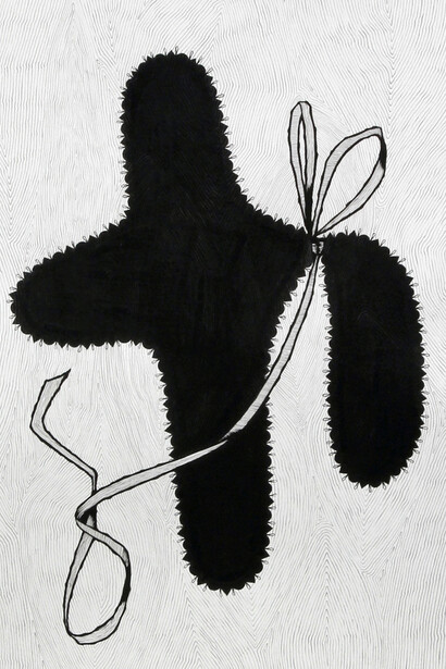 Alex Jovanovich, Sister, 2011, India ink and graphite on watercolor paper, 50.8 x 38.1 cm (20 x 15 in), AJ 1001, © Alex Jovanovich, Courtesy Galerie Thaddaeus Ropac Paris · Salzburg, Foto: Artist’s Studio  