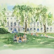 Albany Wiseman, Fitzroy Square, watercolour, 62 x 74cm