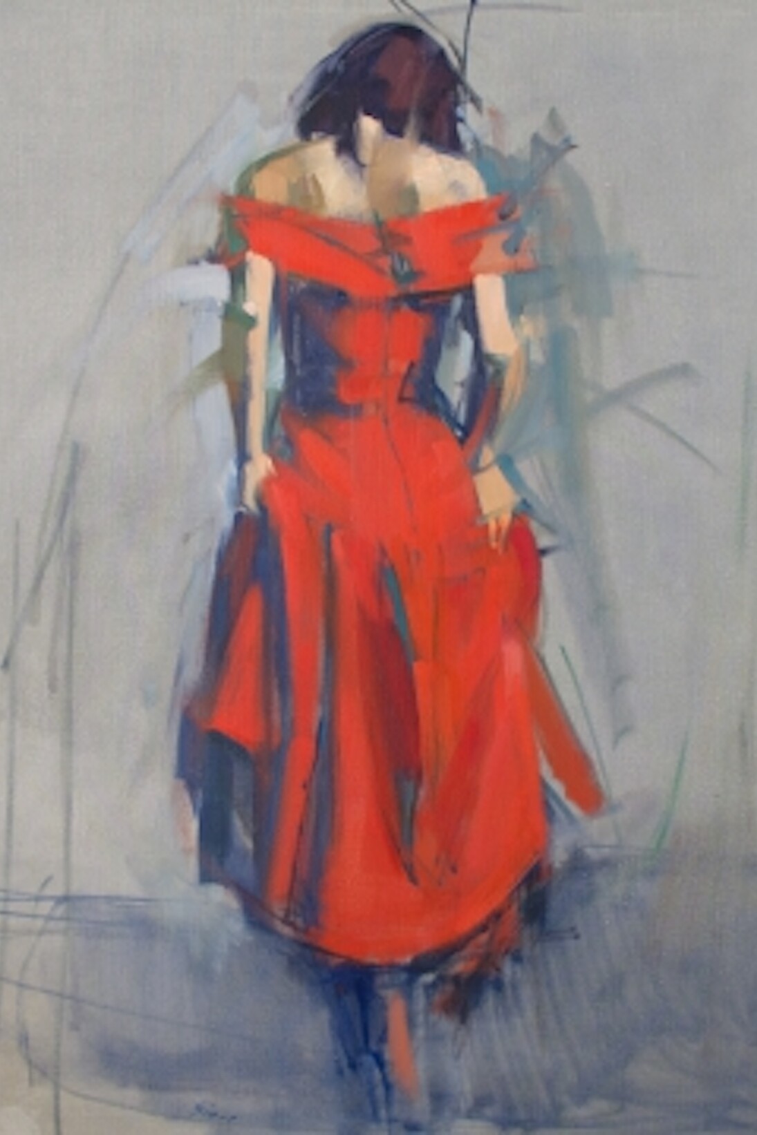 W.R. Red Shoulders, 40" x 30", Oil on linen. Maggie Siner, 2016. Courtesy of J. Cacciola Gallery W