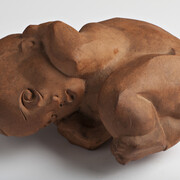 Gertrude Hermes, Baby II, 1932, Terracotta, 40 x 36 x 20 cm. Photo credit Alex Ramsay, Courtesy Fiona John, London © The Gertrude Hermes Estate