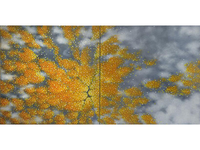 Hosook Kang, Expansion 6, 2014, acrylic on
canvas, 48 x 96 inches/121.9 x 243.8 cm