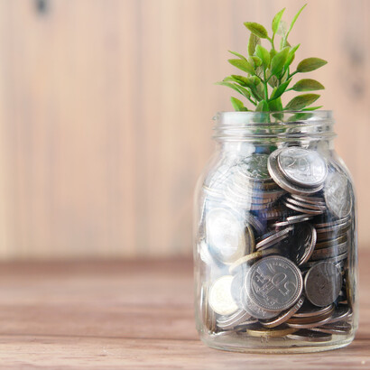 Jar filled with coins: most aspects of life are influenced by money