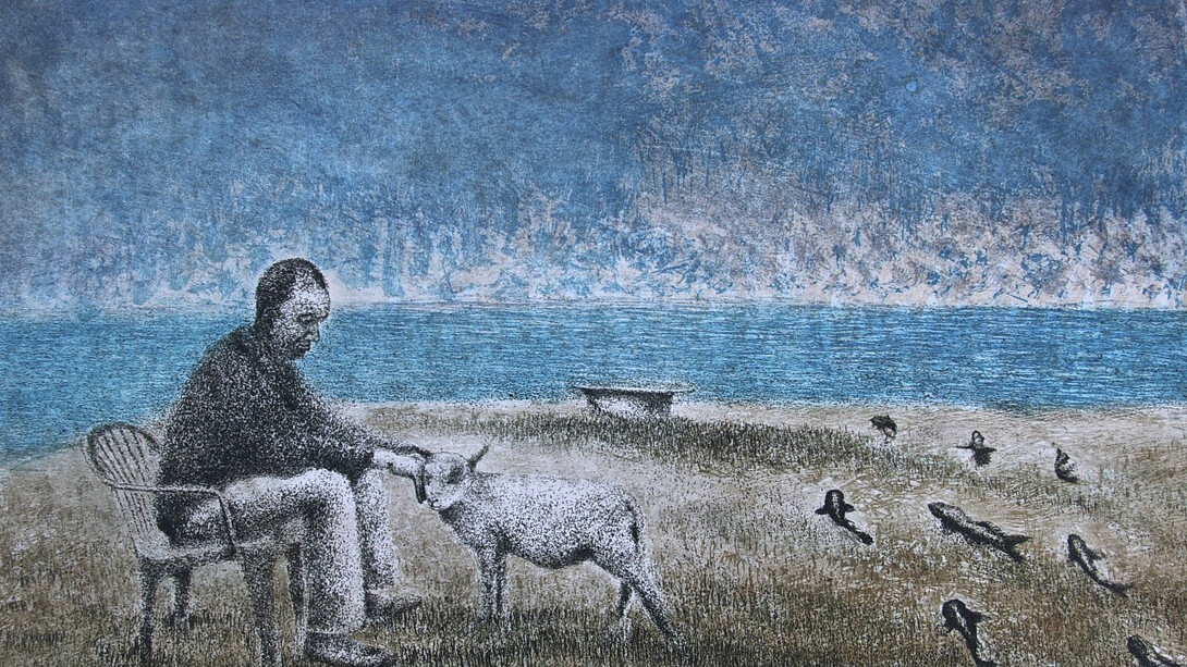 Daniel Lipstein, 'Compassion', etching and aquatint, 41.5 x 58.8 cm, Copyright the artist