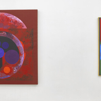 Paintings from 1988 to 1995. Courtesy of David Richard Gallery 