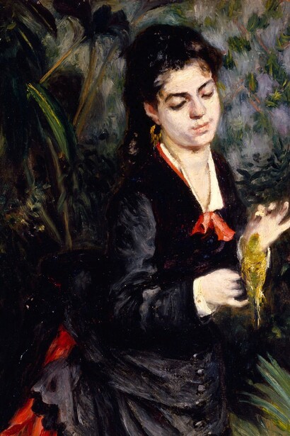 Auguste Renoir, "Donna con pappagallo", 1871, Solomon R. Guggenheim, New York, USA