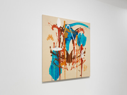 Elizabeth Neel, In the guts of the living, exhibition view. Courtesy of Jack Shainman Gallery