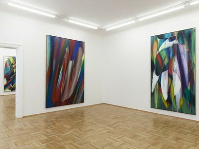 Katharina Grosse, Exhibition view. Courtesy of Galerie nächst St. Stephan Rosemarie Schwarzwälder
