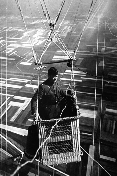 Prima guerra mondiale. Perlustrazione dalla mongolfiera