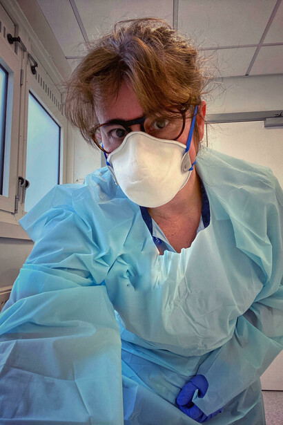 Wearing protective clothing