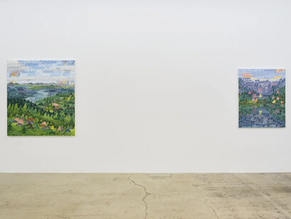 Howard Fonda, To be grass upon the hills, exhibition view. Courtesy of the Pit